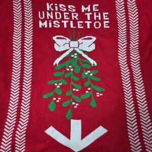 Forum Novelties Kiss Me Under The Mistletoe Christmas Sweater Red & Green XL